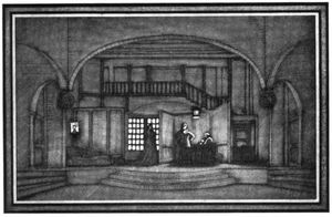 코포의 카라마조프가의 형제들 공연을 위한 루이 주베의 무대 디자인