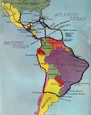 1936년 당시 팬암 항공 노선