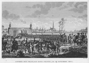 1805년 11월 13일 프랑스군이 빈에 입성하는 모습