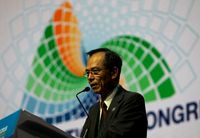 모리 시게후미는 2018년 국제수학자대회 개막식에 참석했다.