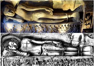 아잔타 석굴에서 본 마하파리닙바나 장면