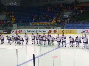 대한민국은 2017년 세계 선수권 디비전 IA 토너먼트에서 우크라이나와 경기를 치렀다. 대한민국은 2위를 차지하여 처음으로 2018년 세계 선수권 최고 디비전 토너먼트에 진출했다.