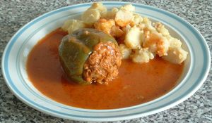 크로아티아식 속을 채운 고추