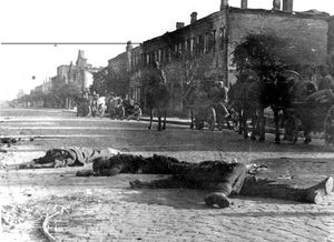 해방된 바라나비치를 통과하는 소비에트 군대, 1944년 7월