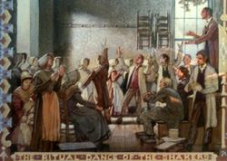 셰이커 교도의 집회 춤의 모습