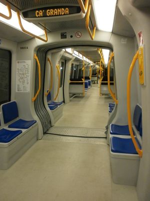 밀라노에서 운행되고 있는 안살도브레다 무인 열차