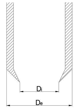 보링에 사용되는 샘플러 끝부분