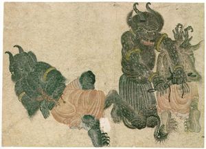 시야 칼람 스타일의 악마 묘사. Siyah Qalem Hazine 2153, s.31b