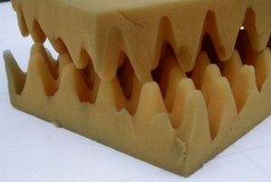 초윤활 모델. 요철은 원자간력의 포텐셜을 나타낸다. 청정한 미소 원자 면끼리 접촉할 때 서로 방향이 다르면 요철의 위치가 일치하지 않는다. 이 경우 접촉부가 오르막이 되는 곳도 있고, 내리막이 되는 곳도 있으므로 전체적으로는 어느 방향으로도 힘이 작용하지 않는다. 이때 마찰력은 극도로 작아진다.