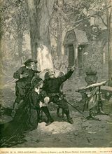 시라노는 록산느에 대한 연정을 계속 감추었다. (『시라노 드 베르주라크』)