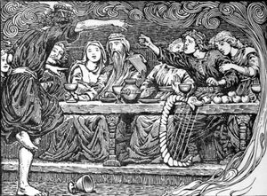 〈로키가 브라기를 조롱하다〉(1908년, W. G. 콜링우드 작)