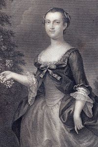 젊은 시절의 마사 워싱턴