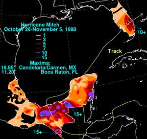 멕시코와 플로리다의 강수량