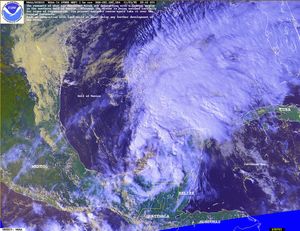 11월 3일 캄페체 만에서 재발달하는 미치