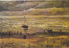 고흐의 작품 스헤베닝언의 바다 풍경 (1882년)