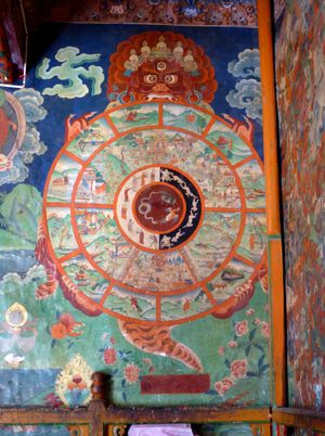 세라 사원에 있는 티베트 윤회도