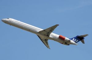 스칸디나비아 항공 MD-81 이륙