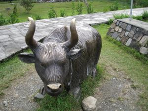 국제 산악 박물관의 야크 조각
