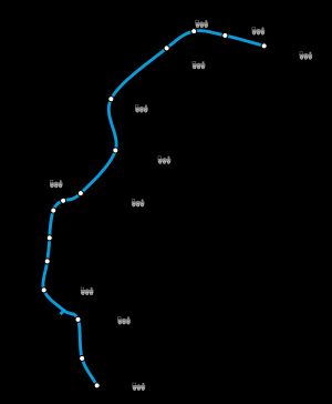 빅토리아선의 지리적으로 정확한 지도