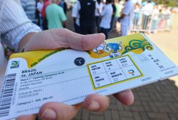 브라질리아에서 열린 개막전, 브라질 대 일본의 티켓