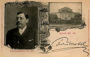 펠릭스 모틀은 1886년 바이로이트에서 트리스탄과 이졸데를 지휘했다.