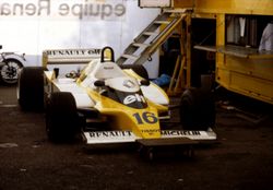 1979년 RS10. 르노의 첫 그라운드 이펙트 카이자, 프랑스 GP에서 르노에게 F1 첫 우승을 안겨준 차량.