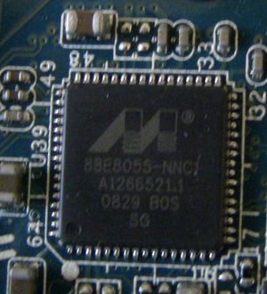 소니 바이오 FW 시리즈 노트북에 장착된 마벨 유콘 기가비트 이더넷 컨트롤러