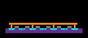 실리콘 상의 NOR 플래시 메모리 배선 및 구조