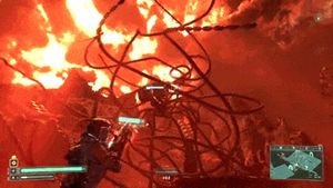 Returnal의 출시 전 게임 플레이 화면