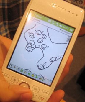 고노 츠토무가 PDA로 그린 로코로코의 원본 스케치는 "지형 회전"이라는 핵심 게임 메커니즘에 대한 아이디어를 이끌어냈다.