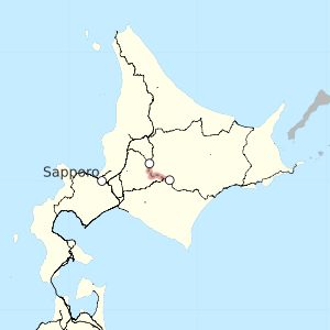 2024년 4월 1일에 폐쇄된 네무로 본선 구간 지도