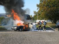 벨기에의 차량 화재 진압 훈련