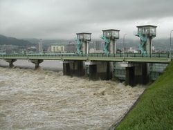 오오시바 수문(증수 시)