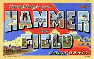 커트 타이크가 발행한 "해머 비행장에서의 인사" 대형 문자 엽서