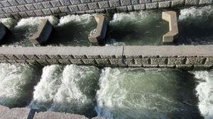 세키(堰)의 측면에 설치된 어도