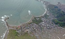 잇시키 해안 및 하야마 어용저 주변의 항공 사진