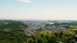 가나자와 동물원에서 바라본 가나자와구의 거리