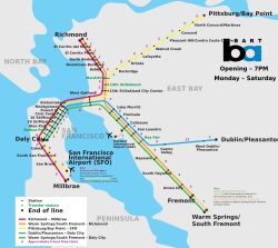 첫차부터 오후 7시까지의 노선도