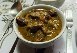 훈제 돼지고기와 아쿠니, 발효된 콩 제품