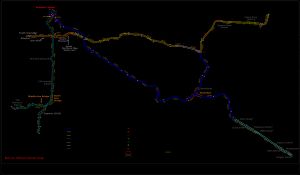 2020년 말 기준 스카이트레인 노선도