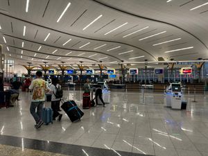 국제선 체크인 카운터.