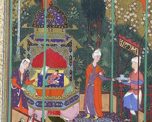 어린 샤푸르 2세의 대관식