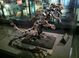 영화에 사용된 "공룡 입력 장치" 랩터