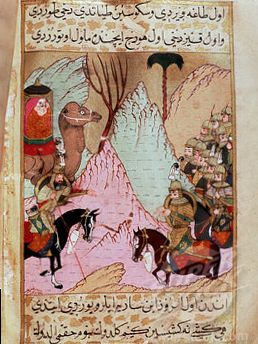 낙타 전투에서 네 번째 칼리프 알리와 싸우는 아이샤