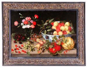페터 비노이트, 정물, 과일 – 카네이션이 있는 정물, 1618
