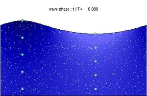 심해파의 물 입자 운동