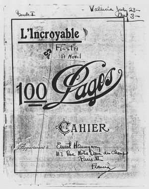 헤밍웨이가 쓴 『해는 또다시 떠오른다』 원고 표지