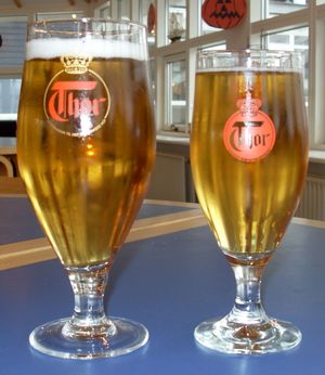 란데르스 시와 관련된 맥주 브랜드인 Thor.