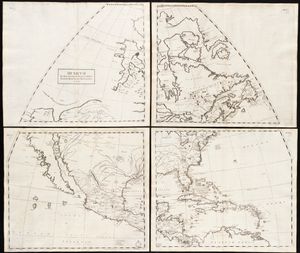 조반니 바티스타 니콜로시가 제작한 북아메리카 4매 지도 초판본. 리오그란데강(리오 에스콘디도로 명명)의 흐름을 정확하게 묘사하고 멕시코만으로 흘러드는 최초의 인쇄 지도이다.