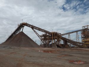  아마존 열대 우림의 브라질 광산 작업